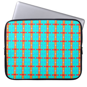 abstract background   multicolored gingham pattern laptop sleeve