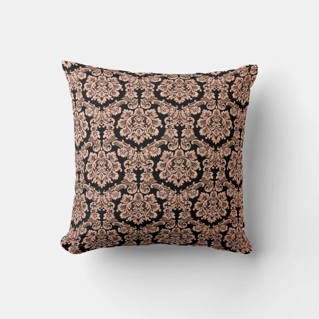 Abstract background of a heavy purple brocade fabr cushion (Front)