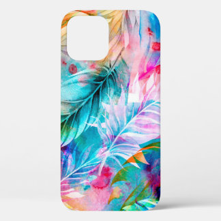 Abstract background of watercolor stains and blots iPhone 12 case