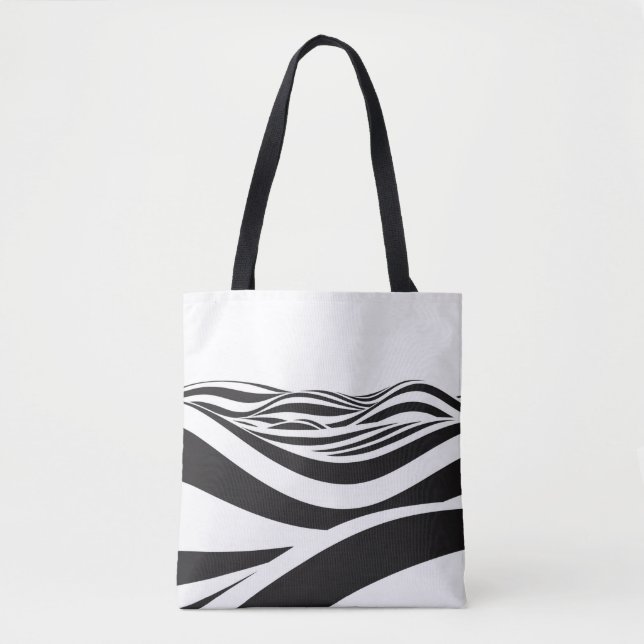 Abstract background of waves. 3D optical illusion- Tote Bag (Front)