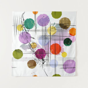 abstract background pattern, with circles, lines, tapestry