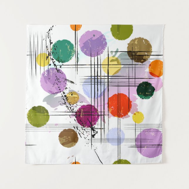 abstract background pattern, with circles, lines,  tapestry (Front)
