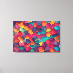 Abstract background polygon colourful  canvas print