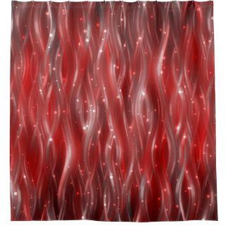 abstract background. red background with waves and shower curtain