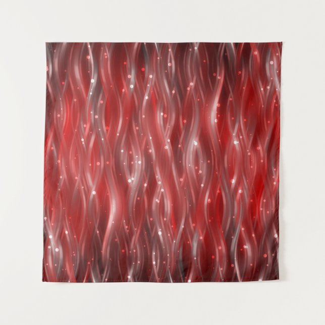 abstract background. red background with waves and tapestry (Front)