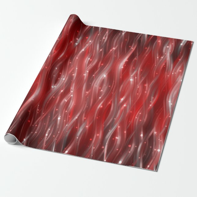 abstract background. red background with waves and wrapping paper (Unrolled)