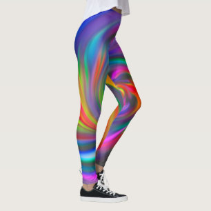 Abstract Background Spirals soft 1 Leggings