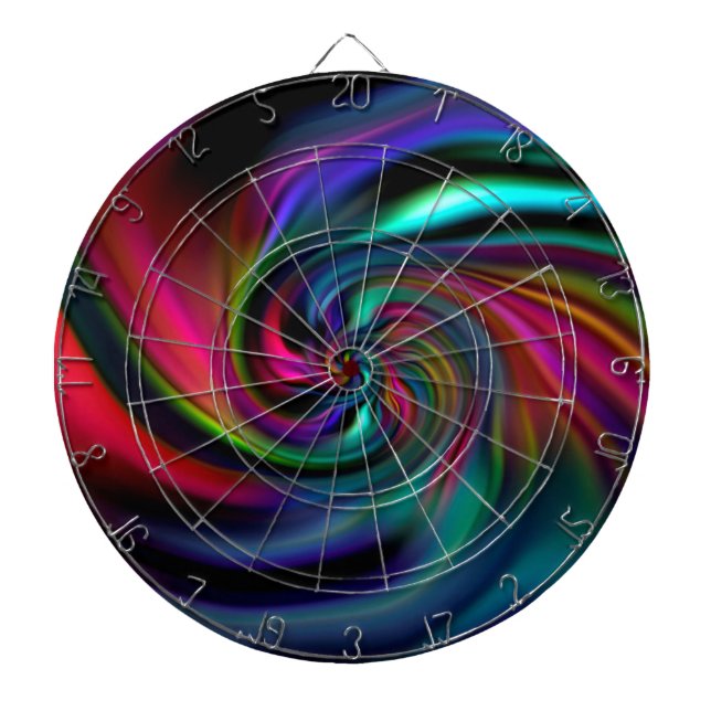Abstract Background Spirals Soft I Dartboard (Front)
