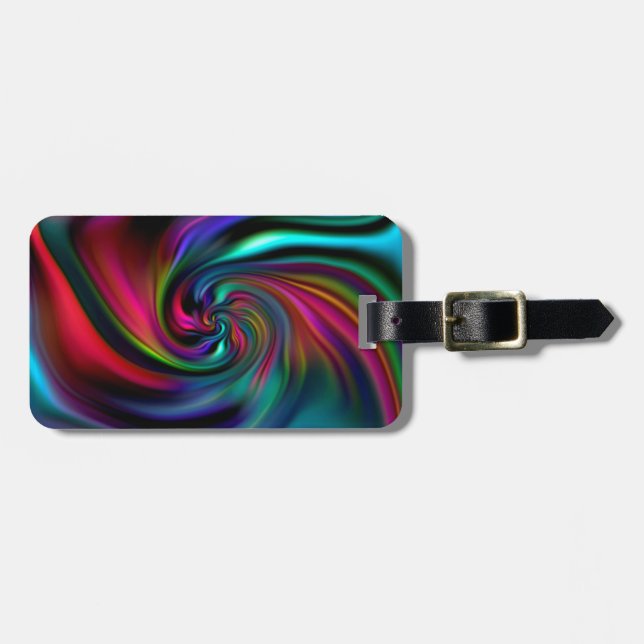 Abstract Background Spirals Soft I Luggage Tag (Front Horizontal)