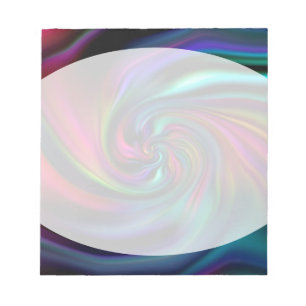 Abstract Background Spirals Soft I Notepad