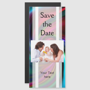 Abstract Background Spirals soft I + your text Magnetic Invitation