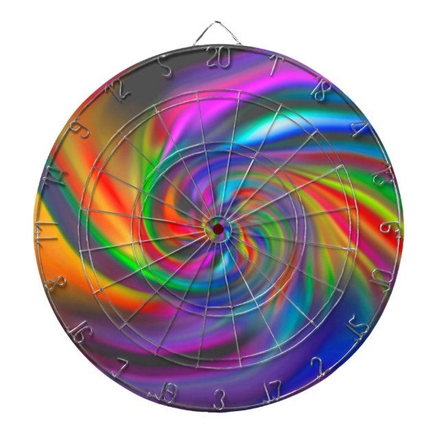 Abstract Background Spirals Soft II Dartboard (Front)