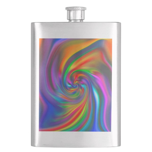 Abstract Background Spirals Soft II Hip Flask (Front)