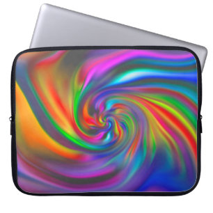 Abstract Background Spirals Soft II Laptop Sleeve