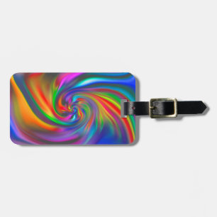Abstract Background Spirals Soft II Luggage Tag