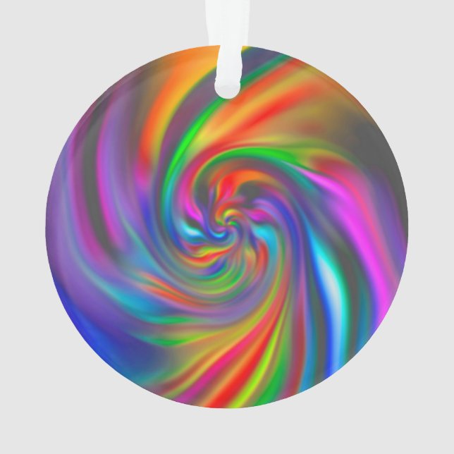 Abstract Background Spirals Soft II Ornament (Back)