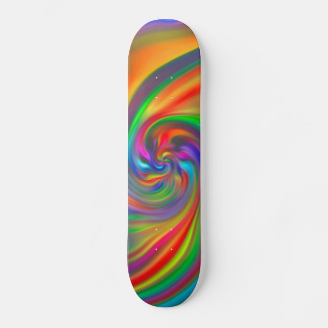 Abstract Background Spirals Soft II Skateboard (Front)