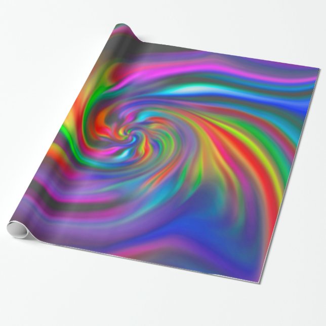 Abstract Background Spirals Soft II Wrapping Paper (Unrolled)