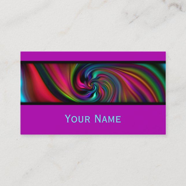 Abstract Background Spirals soft II + your text Business Card (Front)