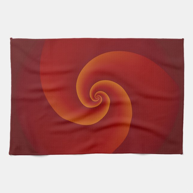 Abstract Background Spirals soft III Tea Towel (Horizontal)