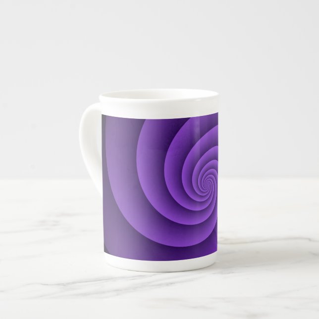 Abstract Background Spirals soft IV Bone China Mug (Front Left)