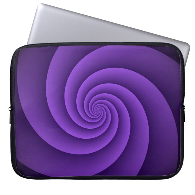 Abstract Background Spirals soft IV Laptop Sleeve (Front)