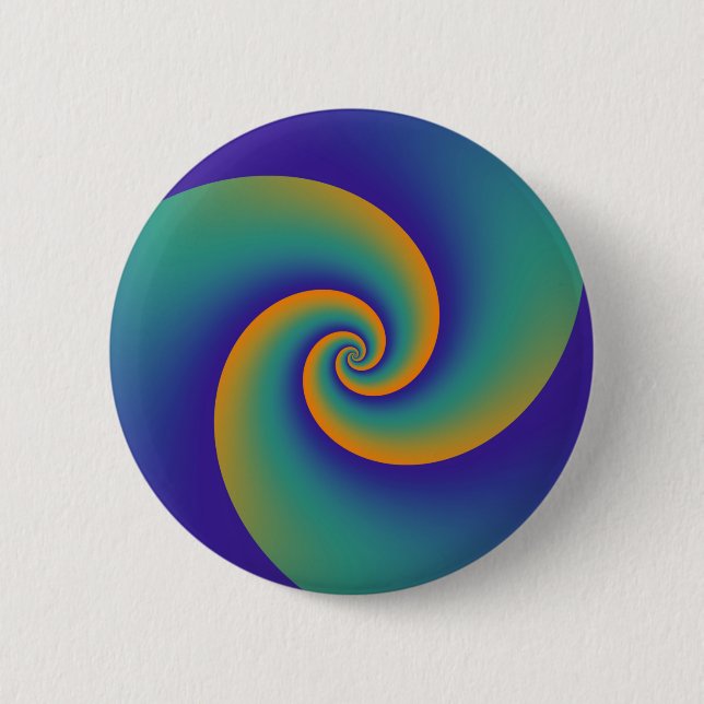 Abstract Background Spirals soft V 6 Cm Round Badge (Front)