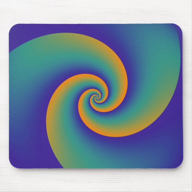Abstract Background Spirals soft V Mouse Pad (Front)
