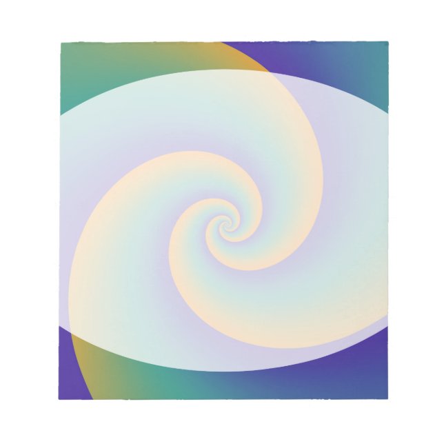 Abstract Background Spirals soft V Notepad (Front)