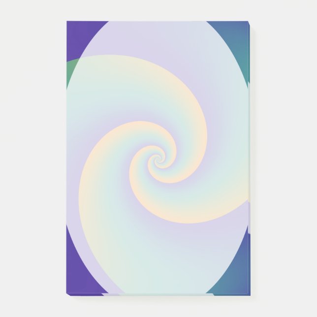 Abstract Background Spirals soft V Post-it Notes (Front)