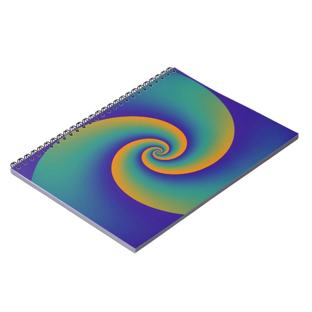 Abstract Background Spirals soft V Spiral Notebook (Left Side)