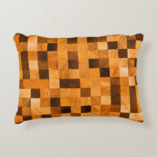 Abstract background texture of wood from the end s decorative cushion