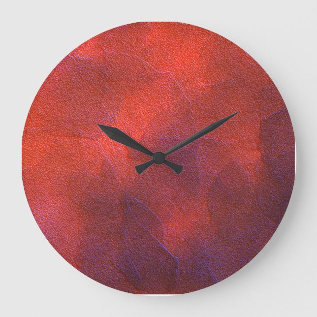 Abstract Background Vivid Orange and Cobalt Blue Large Clock (Front)