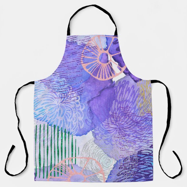 Abstract background watercolor apron (Front)