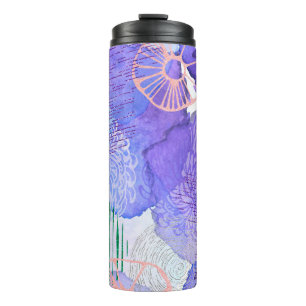Abstract background watercolor thermal tumbler