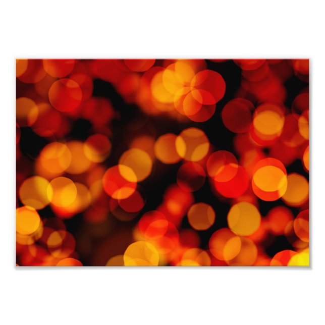 Abstract Background with Blurry Lights Photo Print (Front)