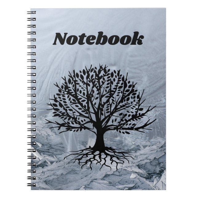 Abstract Background with Bold Tree Featured Notebook (Front)