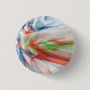 Abstract background with colourful crystals 3 cm round badge