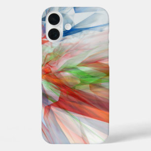 Abstract background with colourful crystals iPhone 16 plus case