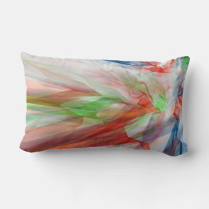 Abstract background with colourful crystals lumbar cushion