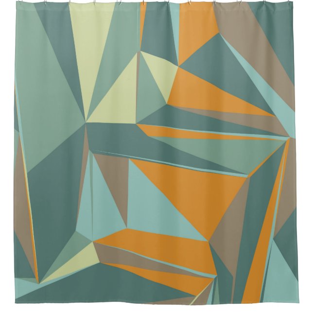 Abstract background with colourful trianglesabstra shower curtain (Front)