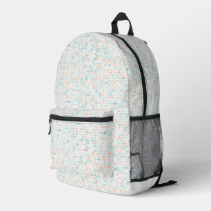 Abstract background with mixed small spots printed backpack