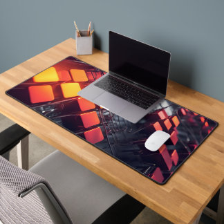 abstract background with squares desk mat