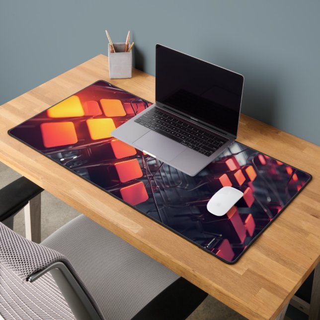 abstract background with squares desk mat (Office 2)