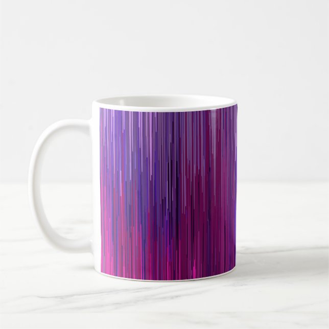 Abstract background with thin purple vertical line coffee mug (Left)