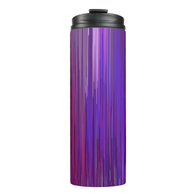 Abstract background with thin purple vertical line thermal tumbler (Front)