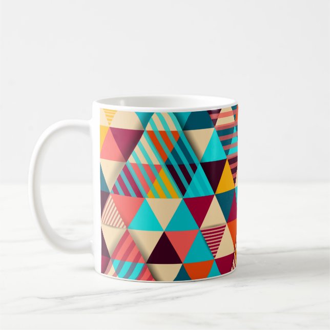 Abstract background with triangle shapes. Modern g Coffee Mug (Left)