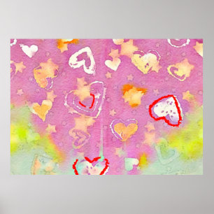 abstract background with watercolor texture, Oil p Poster