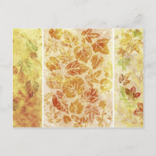 Abstract backgrounds, watercolor, leaves postcard
