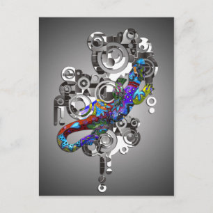 Abstract BALI Gecko Postcard